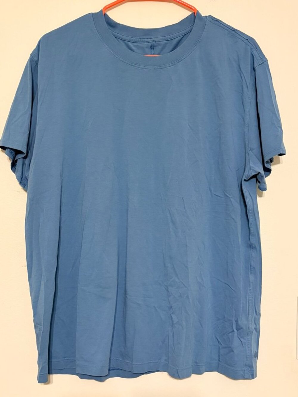 Lot of 2 Lululemon All Yours Pink Blue Cotton Yoga T-Shirts Size XL